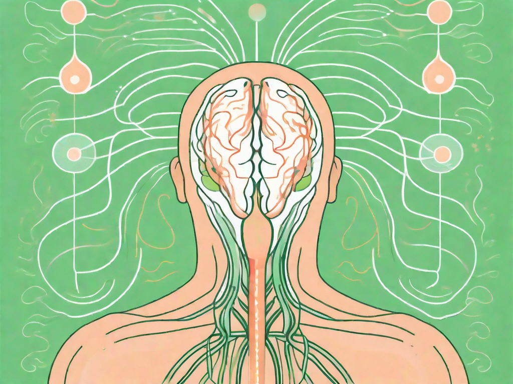 The vagus nerve in a human body