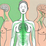 A person's neck and upper torso with a highlighted area indicating the location of the vagus nerve