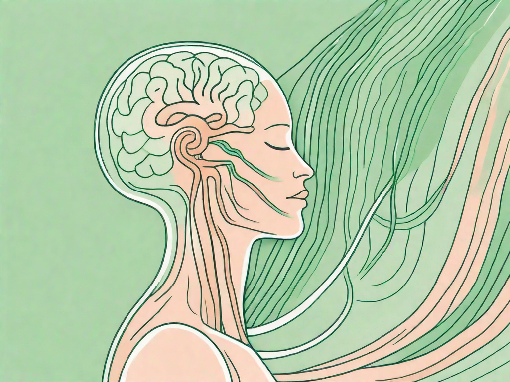 The human body showcasing the vagus nerve in a soothing color palette