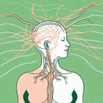 The dorsal vagus nerve highlighted in the human body