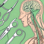 The human nervous system with the vagus nerve highlighted