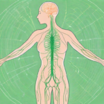 A human silhouette with the nervous system highlighted