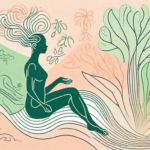 A human silhouette with the vagus nerve highlighted