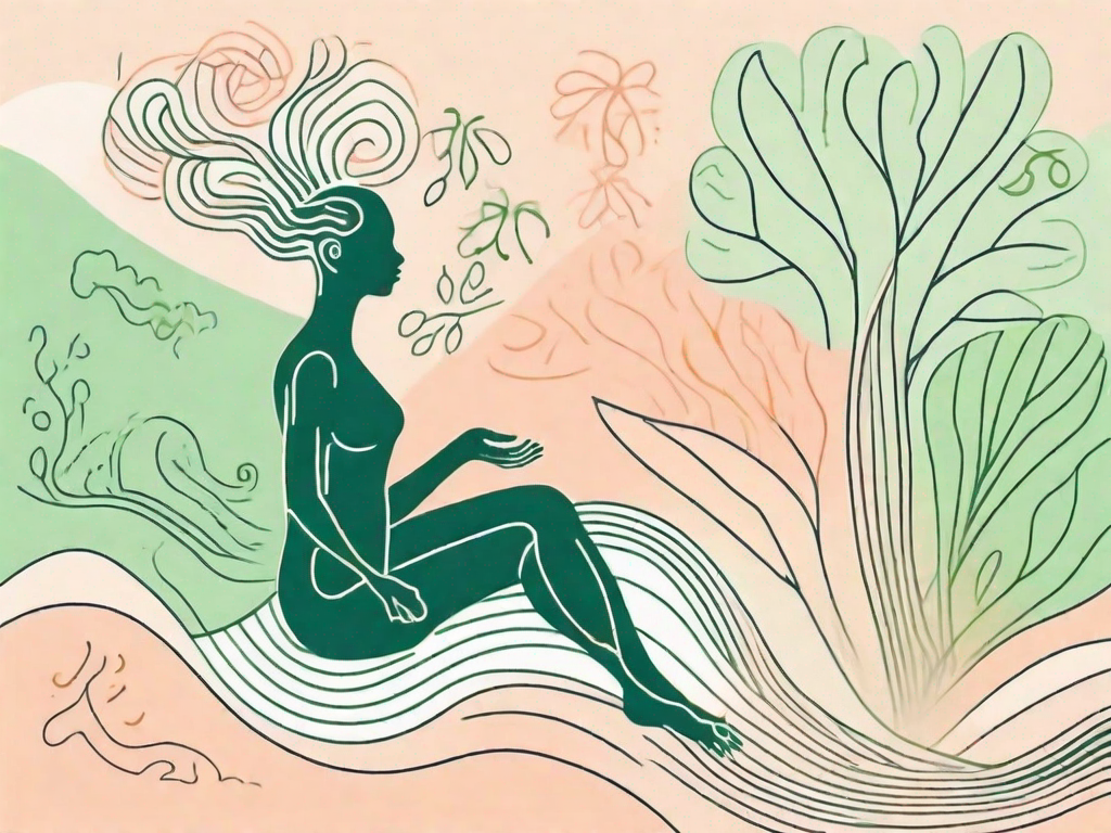 A human silhouette with the vagus nerve highlighted