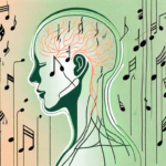 A person's silhouette with the vagus nerve highlighted