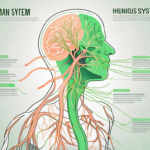 The human nervous system highlighting the vagus nerve