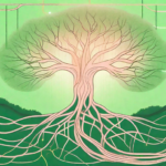 A serene landscape with a prominent tree