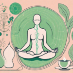 A human silhouette with the vagus nerve highlighted