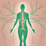 A human body silhouette highlighting the path of the vagus nerve