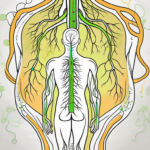 The vagus nerve in a human body