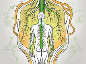 The vagus nerve in a human body