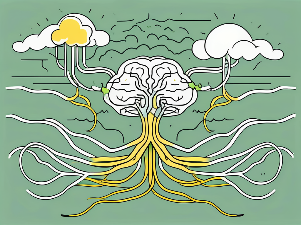 The vagus nerve in a stylized