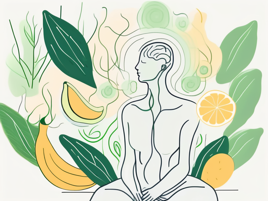 A human silhouette with the vagus nerve highlighted