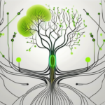 A serene landscape featuring a symbolic representation of a nerve