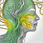 The human nervous system highlighting the vagus nerve