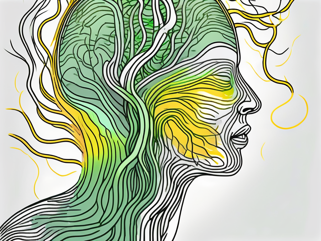 The human nervous system highlighting the vagus nerve