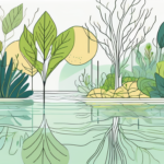 A tranquil scene featuring the human nervous system