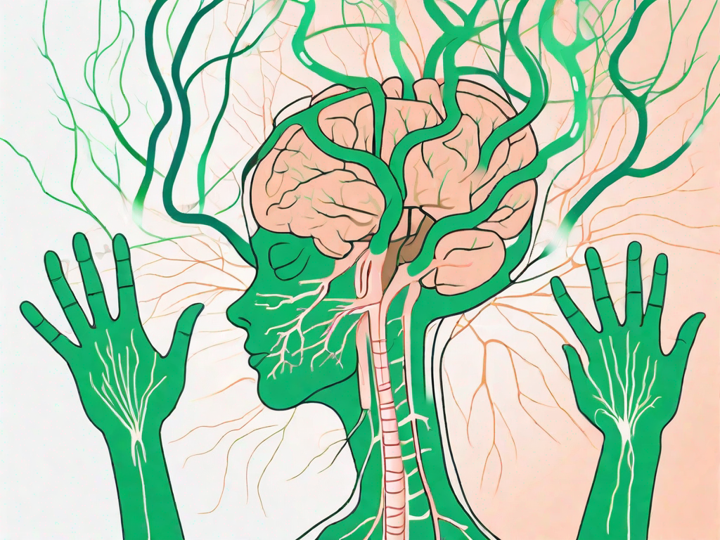The human body highlighting the vagus nerve