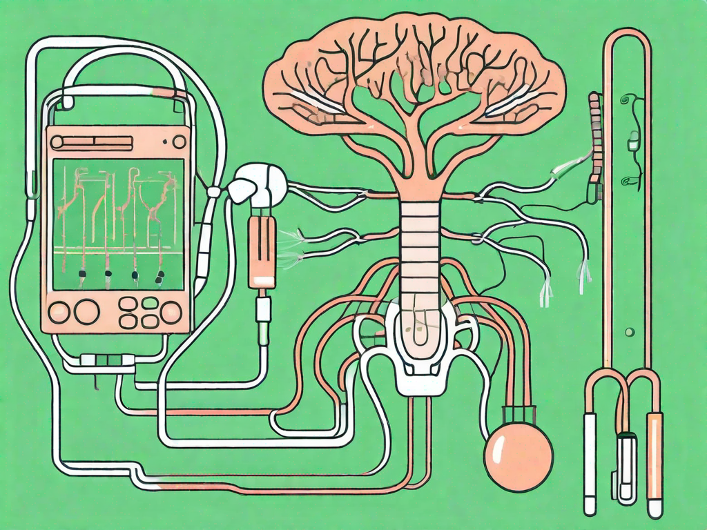 The human nervous system highlighting the vagus nerve