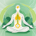 A human silhouette with the vagus nerve highlighted