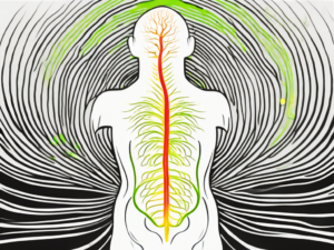 A human silhouette highlighting the pathway of the vagus nerve
