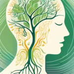 A stylized human silhouette with the vagus nerve highlighted and branching out to various organs