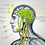 The vagus nerve connecting the brain to the ear