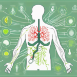 A human silhouette with the vagus nerve highlighted
