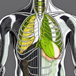 A human torso highlighting the diaphragm and stomach area