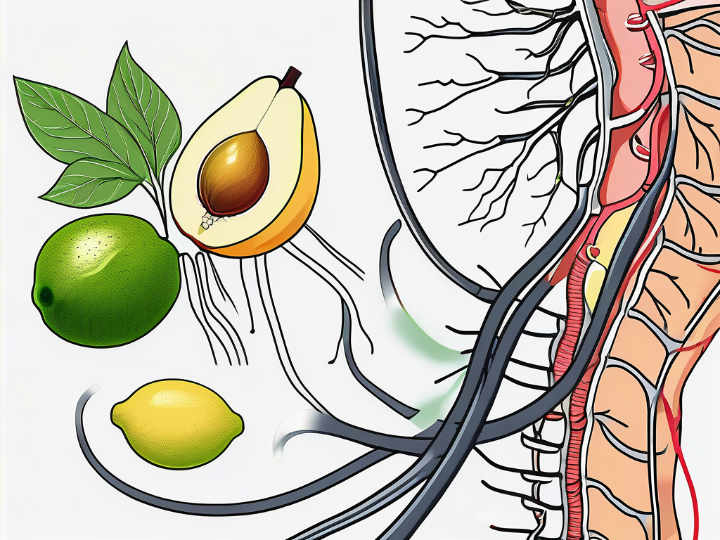 The human anatomy focusing on the vagus nerve and the stomach
