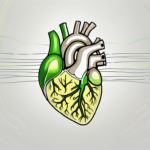 A human heart intertwined with the vagus nerve