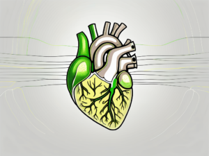 A human heart intertwined with the vagus nerve