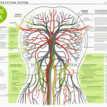 The human nervous system highlighting the vagus nerve