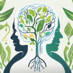 A stylized human silhouette with the vagus nerve highlighted