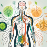 The vagus nerve in a human body