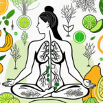 A human silhouette highlighting the vagus nerve pathway