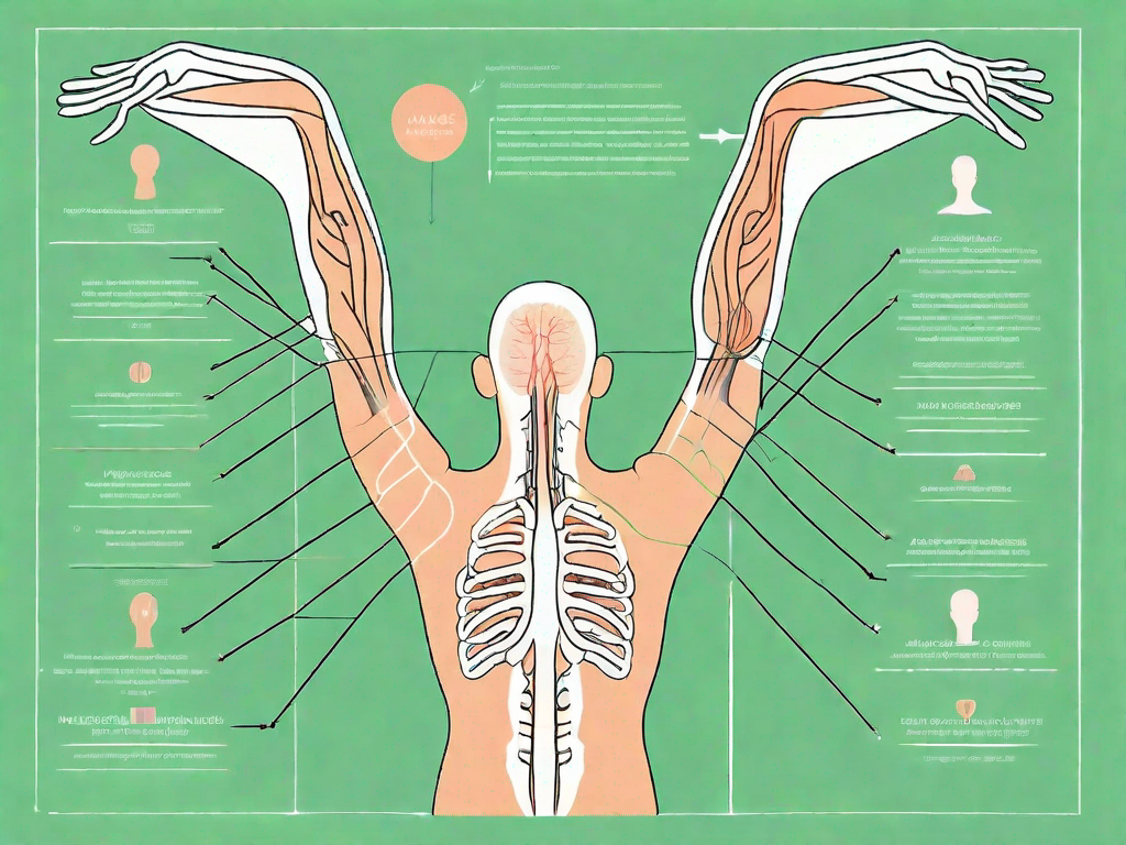 A human anatomy focusing on the neck and chest area