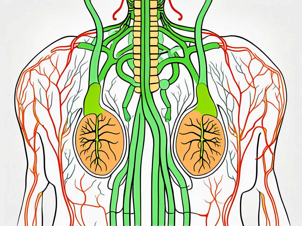 The vagus nerve in relation to the digestive system