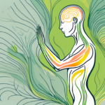 A human silhouette with a highlighted vagus nerve running from the brain to the abdomen