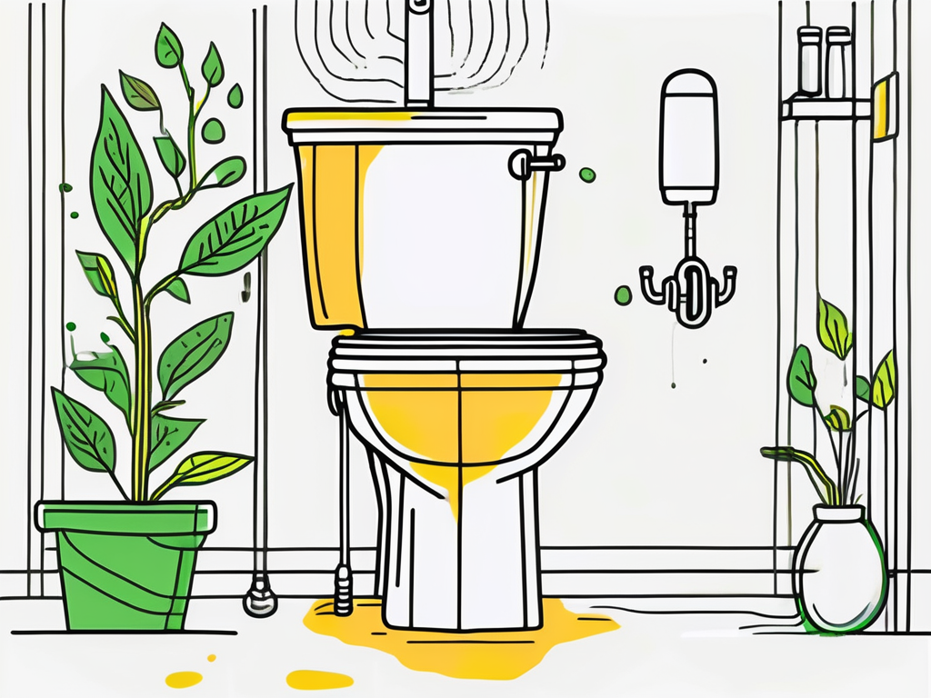 The vagus nerve connecting the brain to the digestive system with symbols indicating diarrhea and fainting