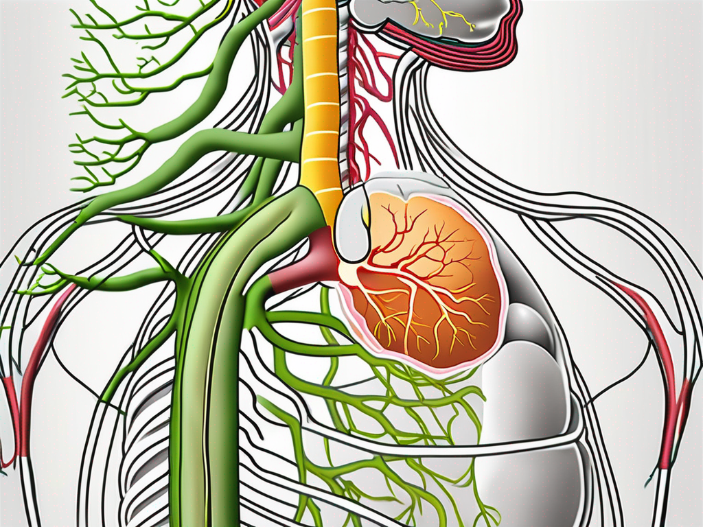 The vagus nerve in relation to the human digestive system