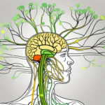 The human nervous system highlighting the vagus nerve