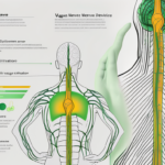 The gammacore vagus nerve stimulator device with radiating waves to symbolize its therapeutic effects