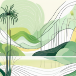 A serene landscape with a prominent