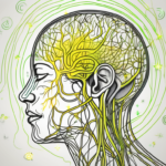 The human nervous system highlighting the vagus nerve