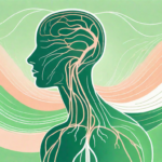 A human silhouette with a highlighted vagus nerve