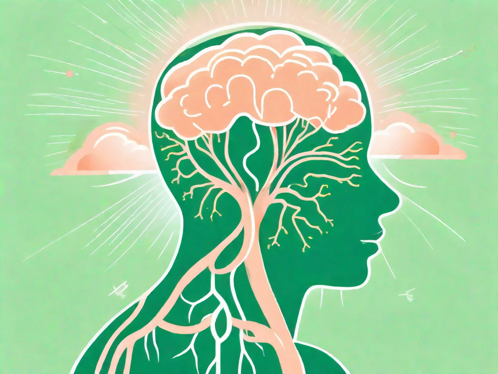 A human silhouette with the vagus nerve highlighted