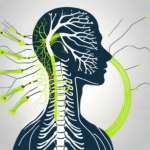 A human silhouette with a highlighted spine and vagus nerve