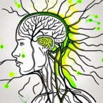 The human nervous system highlighting the vagus nerve