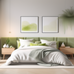 A serene bedroom setting with a plush pillow